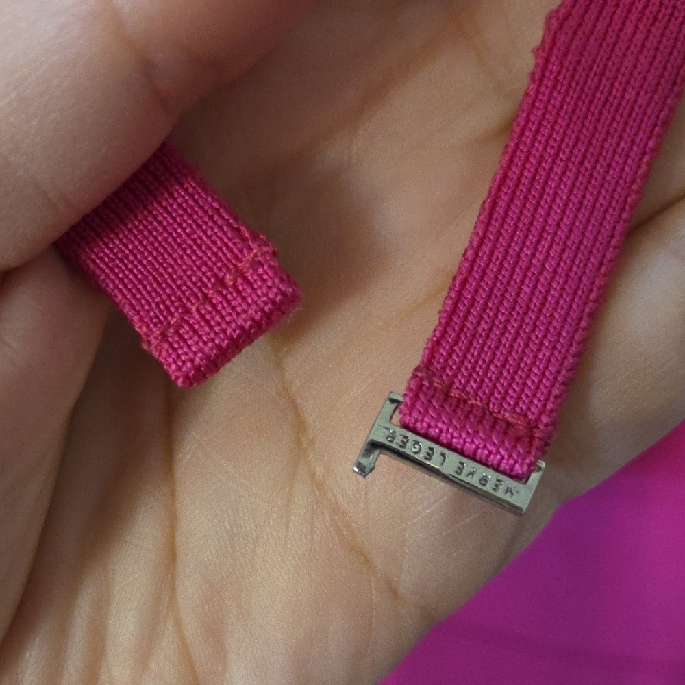 Herve Leger Vibrant Pink High Neck Halter Mini Dress - Picture 6 of 6